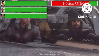 Michael, Trevor and Brad vs Police Officers (with healthbars)