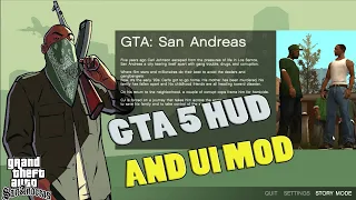 How to install GTA 5 HUD , UI in GTA San Andreas