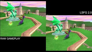 Lossless Scaling Frame Generation 2.0 - PS1 Emulation (Spyro the Dragon)