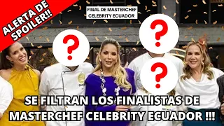 Se filtran los finalistas de MasterChef Celebrity Ecuador