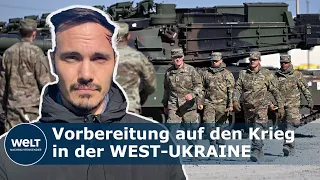 WEST-UKRAINE: Zivilisten bereiten sich in Stryj auf den Vormarsch der Russen vor