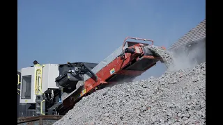 Construction waste recycling | concrete crushing | Mobile jaw crusher Sandvik QJ241