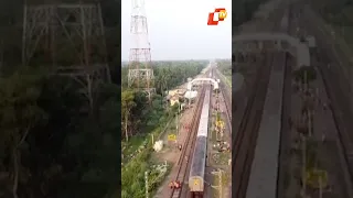 Drone View Of Train Service Resumption At Odisha Balasore After Horrific Accident