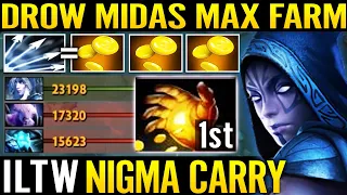 NIGMA ILTW [Drow Ranger] Midas 1st Item - New Meta Farming Pro Carry 7.29 Dota 2 Guide