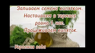 #Укропная вода