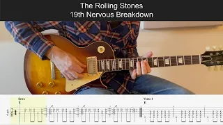 Rolling Stones - 19th Nervous Breakdown - (Play along guitar tabs video)