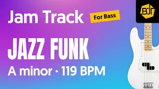 Jazz Funk Jam Track in A minor (for bass) "Slick" - BJT #124