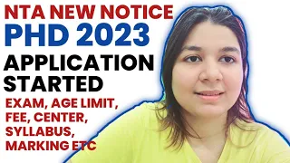 🚀NTA NEW NOTICE | PhD NOTIFICATION 2023 DETAIL INFORMATION | SHEFALI MISHRA | PHD ADMISSION 2023