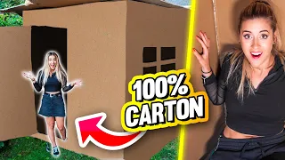 Construire une maison en carton GÉANTE (et y vivre pendant 24h) | DENYZEE