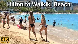 [4K] HAWAII - Hilton to Waikiki Beach - On the beach - Another beautiful day in paradise!