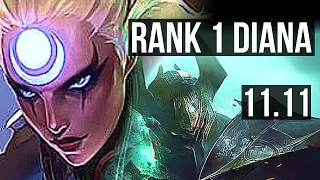 DIANA vs MORDEKAISER (JUNGLE) | Rank 1 Diana, 9/2/5, Rank 12, Dominating | KR Challenger | v11.11