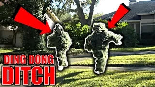 GHILLIE SUIT DING DONG DITCH PRANK **GONE WRONG ** (BTS)