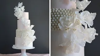 Wafer Paper Flowers - Wedding Cake Design | Anna Astashkina | Cake Decorating Tutorial