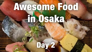 Japanese Food Tour in Osaka: Kuromon Market and AMAZING Sushi!