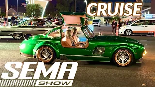 SEMA CRUISE 2024 | Super cars cruising Las Vegas | exotic cars, custom cars and truck [4k UHD Video]