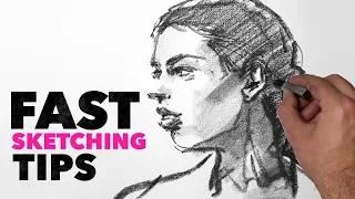 FAST SKETCHING TIPS - Tutorial for how to sketch a face quickly