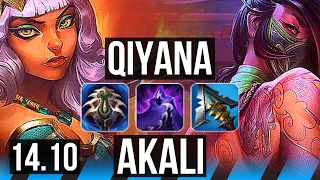 QIYANA vs AKALI (MID) | 700+ games, Godlike | EUW Grandmaster | 14.10