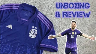 Argentina 2022 World Cup away jersey Unboxing & Review