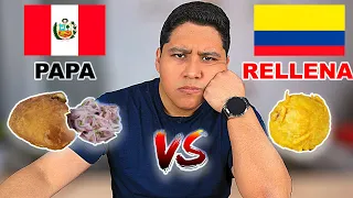 PAPA RELLENA PERUANA 🇵🇪vs PAPA RELLENA COLOMBIANA 🇨🇴¿CUAL ES MEJOR?