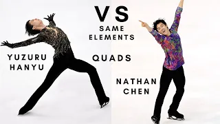 Yuzuru HANYU vs Nathan CHEN: Quads