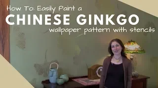 Stencils: Chinese Ginkgo Stencil by Kim Myles and Cutting Edge Stencils