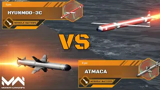 New Free Missile Hyunmoo-3C vs ATMACA | Epic Missile Comparison | Modern Warships