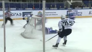 Masalskis lays his pad on a decent place to make a confident save