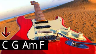 Guitar Backing Track C Major | Slow Beginners welcome | chords C G Am F | 70 BPM