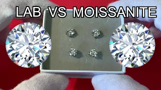 MOISSANITE vs LAB GROWN DIAMOND Stud Earrings!