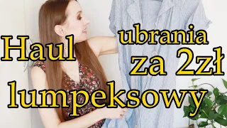 Haul lumpeksowy:  mierzymy ubrania  z second handu po 2 i 4 zł