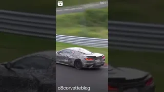 New Corvette Z06 spitting flames on the Nurburgring
