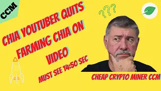 Well Known YouTuber stops Mining Chia!!