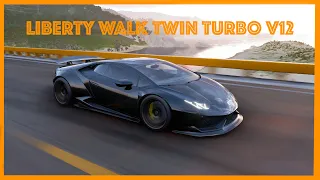 Forza Horizon 5 - Twin Turbo Liberty Walk Lamborghini Huracan Customization + Wheel Gameplay 4K