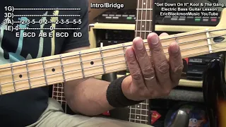 How To Play GET DOWN ON IT Kool And The Gang Easy Bass Guitar Lesson @ericblackmonmusicbass9175