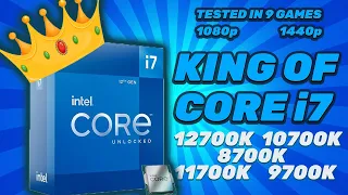 12700K vs 11700K vs 10700K vs 9700K vs 8700K | 1080p 1440p | tested in 9 Games