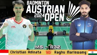 Christian Adinata (INA) vs Raghu Mariswamy (IND) | Austrian Open 2024 Badminton