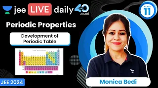 Periodic Properties L1 | Development of Periodic Table | #jee2024 #jee2025 #jeechemistry #monicabedi