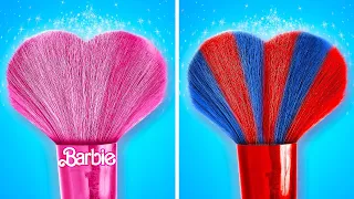 BARBIE VS POMNI ART BATTLE 💗Incredible Paint Hacks to Create a Master Piece ❤️ By 123 GO! CHALLENGE