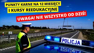 UWAGA! Nie wszystkie zmiany wchodzą od dziś! Punkty karne na 12 miesięcy i kursy reedukacyjne