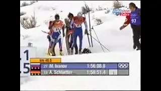 Михаил Иванов в гонке 50 км на ОИ-2002