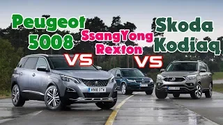 Peugeot 5008 vs Skoda Kodiaq vs SsangYong Rexton