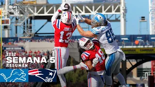 Detroit Lions vs. New England Patriots | Semana 5 NFL | Resumen Highlights | 9 Oct, 2022