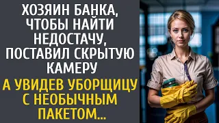 Хозяин банка, чтобы найти недостачу, поставил скрытую камеру… А увидев уборщицу с необычным пакетом…