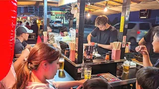 A new food stall in Fukuoka with handsome guys. 明太中毒 屋台