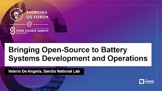 Bringing Open-Source to Battery Systems Development and Operations - Valerio De Angelis