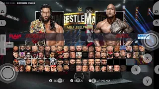 WWE 2K24 Wii New Game For Dolphin Emulator On Android | Roman Reigns Vs. The Rock Raw | Gameplay