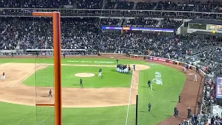 Final out of New York Mets no hitter versus Philadelphia Phillies at Citi Field 4/29/2022