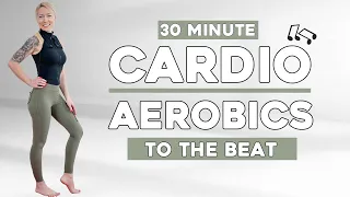 30 min CARDIO AEROBICS WORKOUT TABATA ♫ No Jumping No Squats Challenge Your Coordination