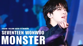 [FACECAM] 240330 세븐틴 원우 FOLLOW AGAIN INCHEON MONSTER 직캠 4K