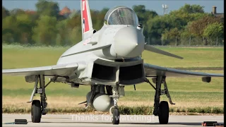 ✈ RAF 100 Typhoon Start Up & Departure From London Southend Airport